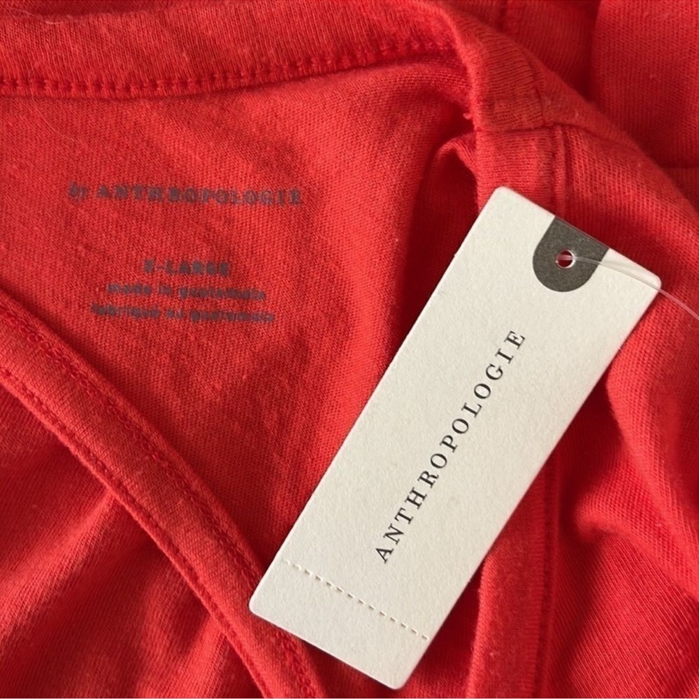 #56-NWT Anthropologie Open Back Twist Back Red Tank - Picture 4 of 5